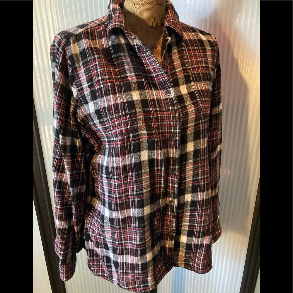 Ladies Woolrich Long Sleeve Button Down Flannel S… - image 1